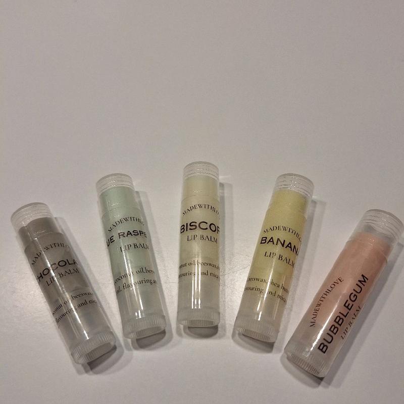 Moisturizing Lip Treatment - Soft and Smooth Lips - Blue Raspberry, Bubblegum, Banana, Chocolate, and Biscoff Flavors Available 1