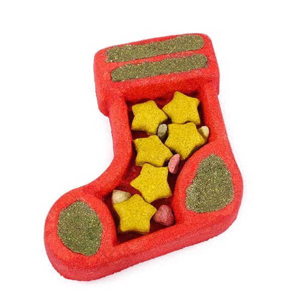 Christmas Stocking Puzzle Gift for Small Pets | Perfect for Rabbits, Guinea Pigs, Gerbils, Hamsters, Rats, Mice, Chinchillas & Degus | Pet Safe, Refillable, Treats Included 2