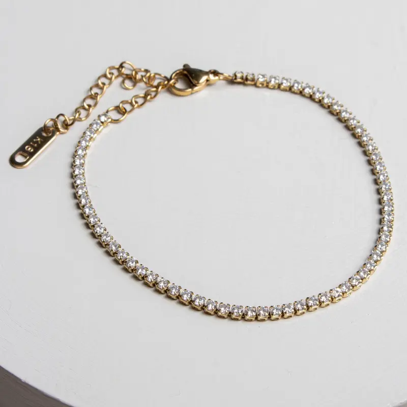 ***£10 sale*** Molly Waterproof Tennis Bracelet - 18k Gold Plated Stainless Steel 4