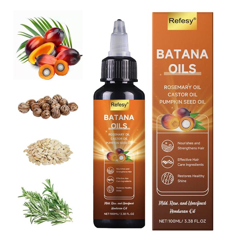 [Upgraded Version] Batana Oil for Hair Growth , 4-in-1 Pure & Unrefined Honduran Oil with Rosemary, Castor, Pumpkin Seed Oil, Nourishes, Strengthens, Organic Oil for Hair & Scalp Care (New and old packaging will be shipped at random) 0