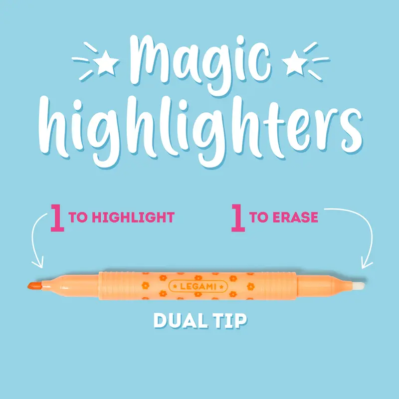 Legami Set Of 6 Erasable Magic Highlighters 1