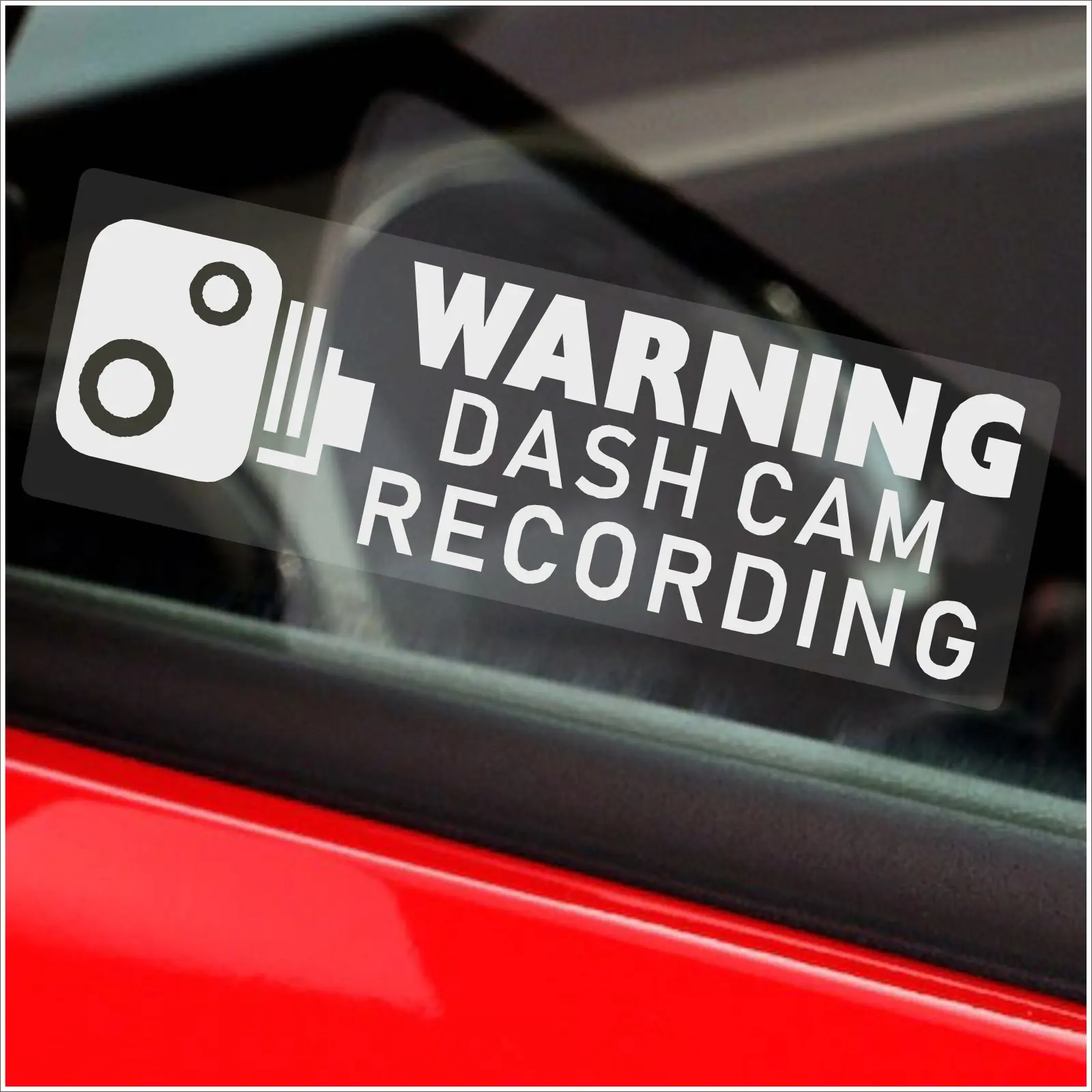 5 x Stickers WARNING Dash Cam Recording Vehicle Camera Security Dashcam WINDOW Signs CCTV Car Van Truck Taxi Mini Cab Bus Coach Label Clear 76x25mm