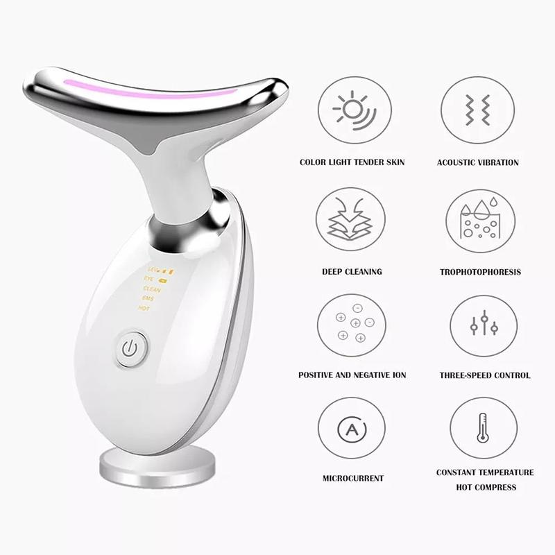 7 in 1 Red Light Therapy Anti Aging Face Neck Massager Electric Face Lift Device for Facial Comfort skincare machine beauty 5