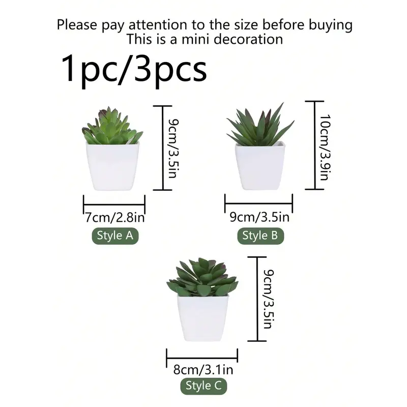 1pc/3pcs Plastic Artificial Mini Pot, Modern Fake Pot Decoration. Room Bookshelf Decoration, Valentine Day, Gift Decorative Fruit 3