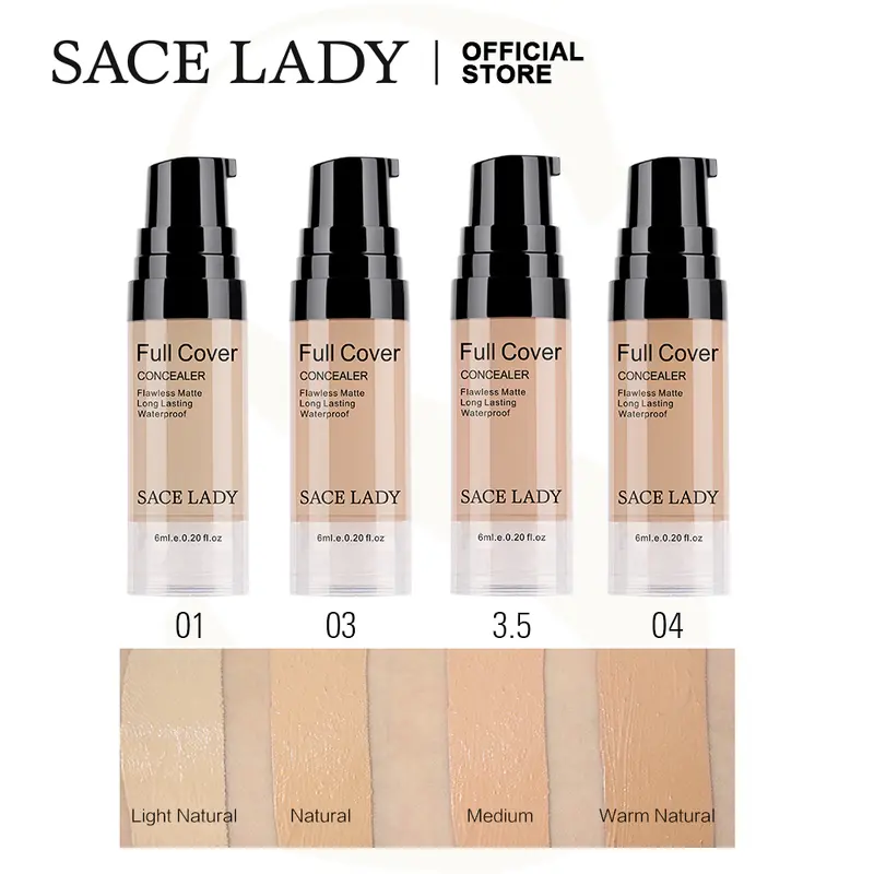 SACE LADY Long-lasting Medium Coverage Foundation, Lightweight Foundation, Moisturizing Foundation, Full Coverage Flawless Matte Waterproof Makeup Cream, Lightweight Concealer Foundation, Makeup Product, Valentines Gift, Gift for Girls 1