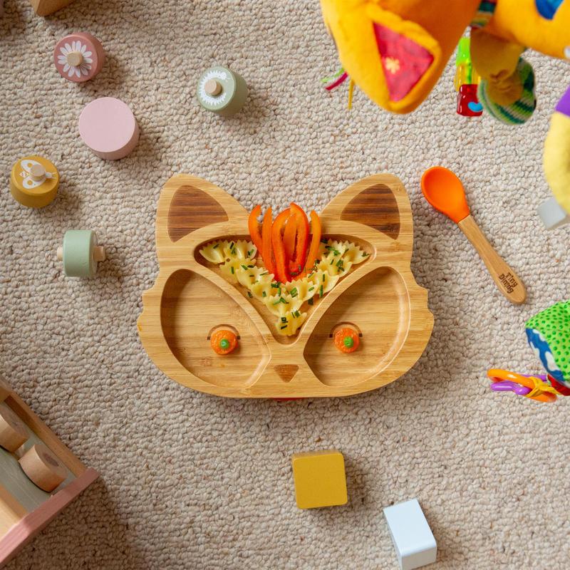 Tiny Dining 4pc Fox Bamboo Baby Weaning Set 4