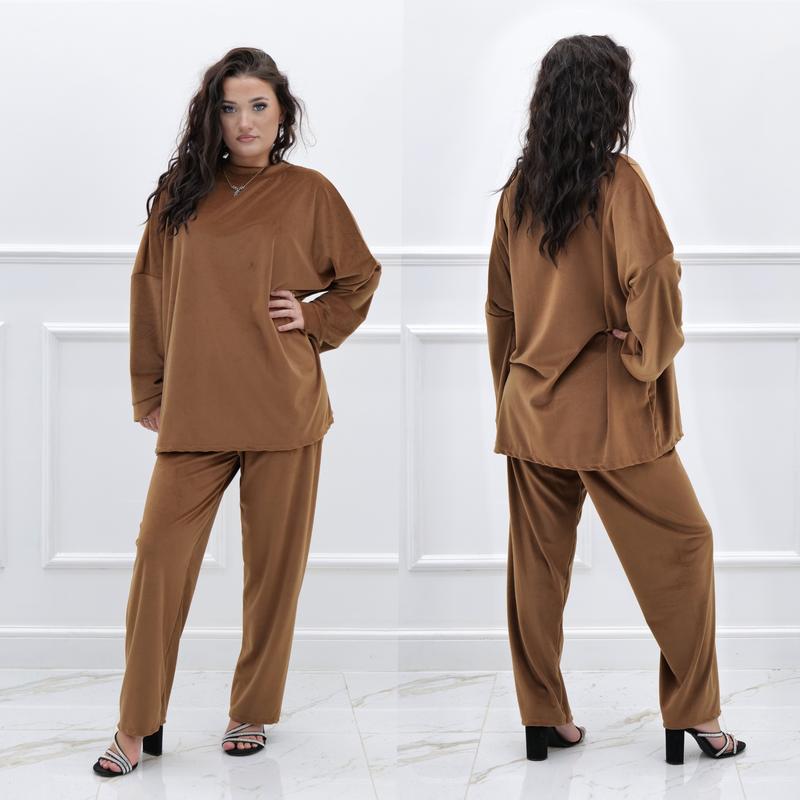 Soft Relaxed Plush Velvet Co-Ord (2 Piece Set) Womenswear Comfy Elegance Comfort Comfortable 4