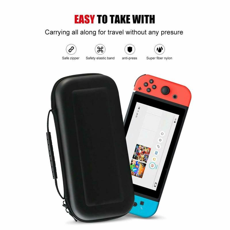Nintendo Switch Travel Case Storage Bag+Screen Protector+Cover Accessories Protection 3
