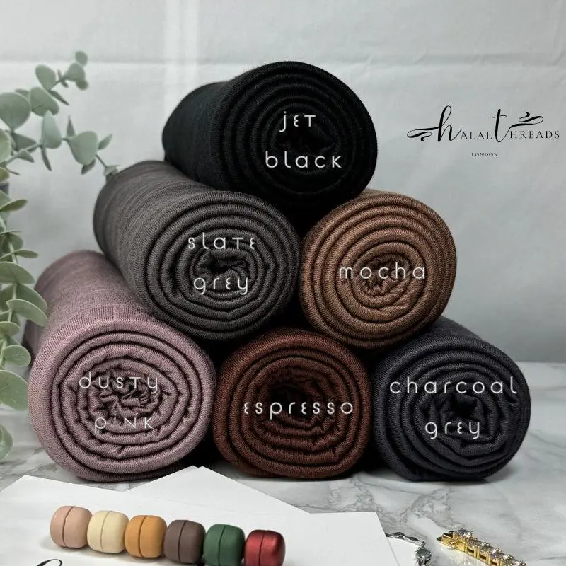 Premium Emirati Jersey Hijab Scarf in Over 20 Colours - Made in Dubai 5