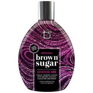 Tan Inc Original Dark Brown Sugar  Advanced 45 Bronzer Lotion with Warming Tingle tanning a