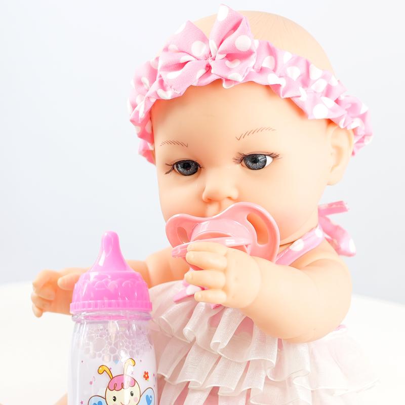 BiBi Doll 7-In-1 Baby Doll Accessories Set – Baby Dolls Bottles With Disappearing Milk And Juice, Carry Bag, Dummies – Magic Milk Bottle Baby Doll Dummy Baby Doll Feeding Set Baby Doll Bottle 3