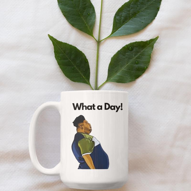 What a day mug, harvey price , funny gift, meme mug ,joke present,  White Glossy Mug , Mug present, Perfect for Coffee and Tea mug  obsession Ceramic Drinkware 4