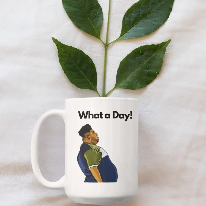 What a day mug, harvey price , funny gift, meme mug ,joke present,  White Glossy Mug , Mug present, Perfect for Coffee and Tea mug  obsession Ceramic Drinkware 4