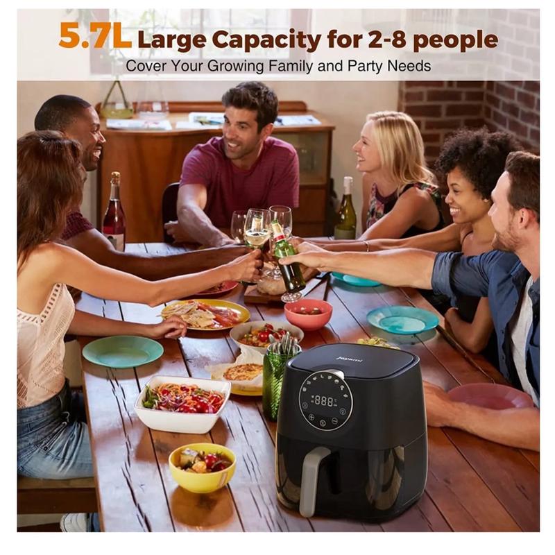 Joyami Air Fryer 5.7L Large Capacity Nonstick 8 Preset Smart Cooking Programs 1