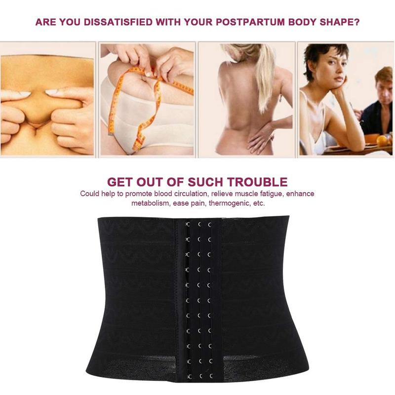 Waist, Women Postpartum Girdle Corset Recovery Belly Band Wrap Belt, After Birth Belly Band Postpartum Support Waist Pelvis Postnatal Belt Body Shaper for Home Female Shapers(Black, XL) 5
