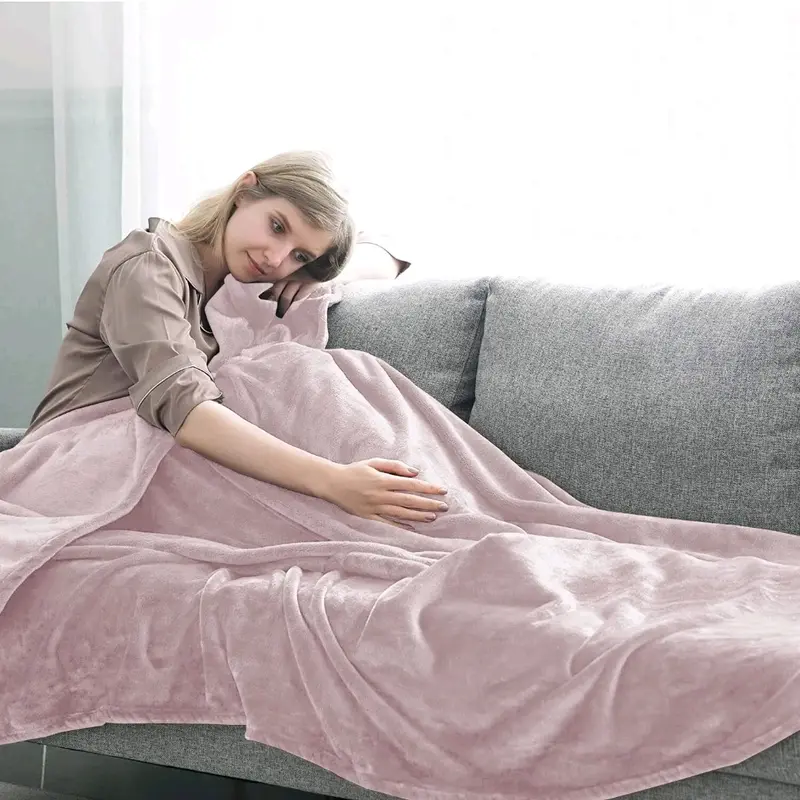 Faux Fur Fleece Throw Soft Warm Mink Large Sofa Bed Blanket Double King Sizes 5