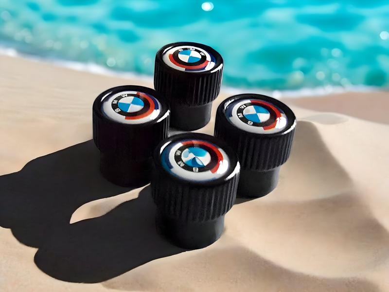 B M W Dust Caps Tyre Valve dust  Caps 50th anniversary 1, 2, 3, 4, 5, 6 Series 1