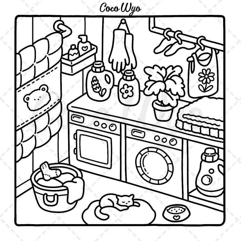 Little Corner: Coloring Book for Adults and Teens, Super Cute Designs of Cozy, Hygge Spaces for Relaxation (Cozy Spaces Coloring) Paperback 1