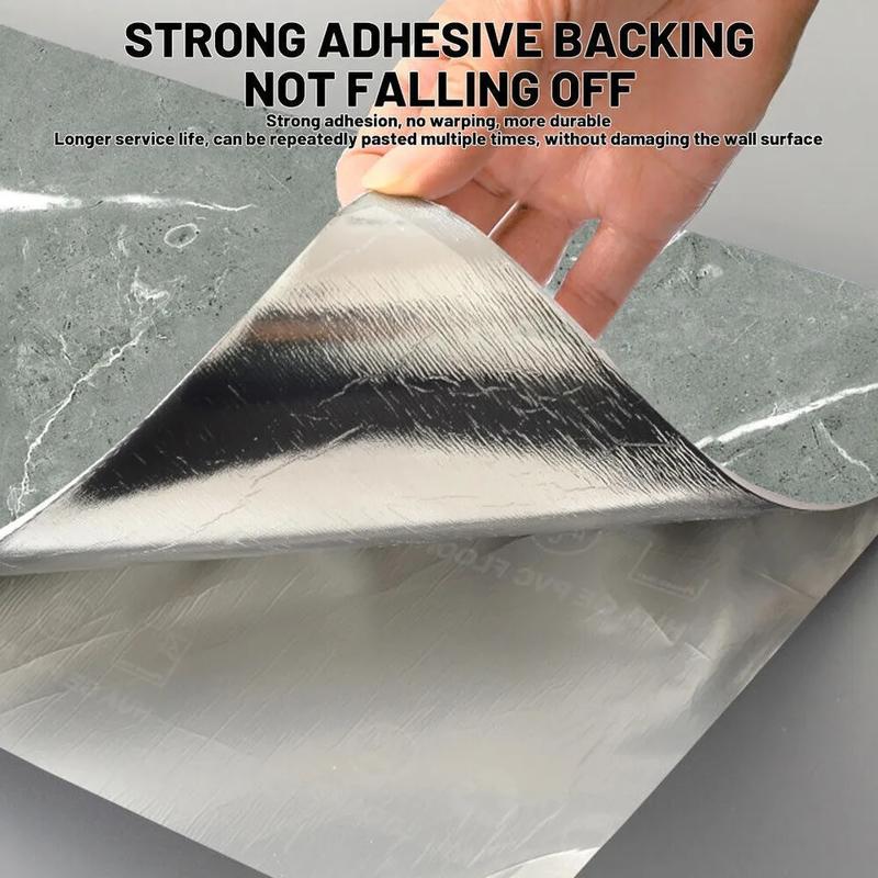 10 Pack Self-Adhesive Marble Tiles Sticker for Kitchen and Bathroom Decor - Decorative Wall Ornaments Waterproof kitchen  adhesive  sticker 3