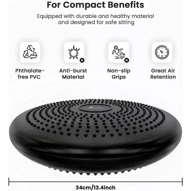 Inflatable Balance Cushion Stability Disc Wobble Balance Board with Free Pump - Exercise Equipment 6