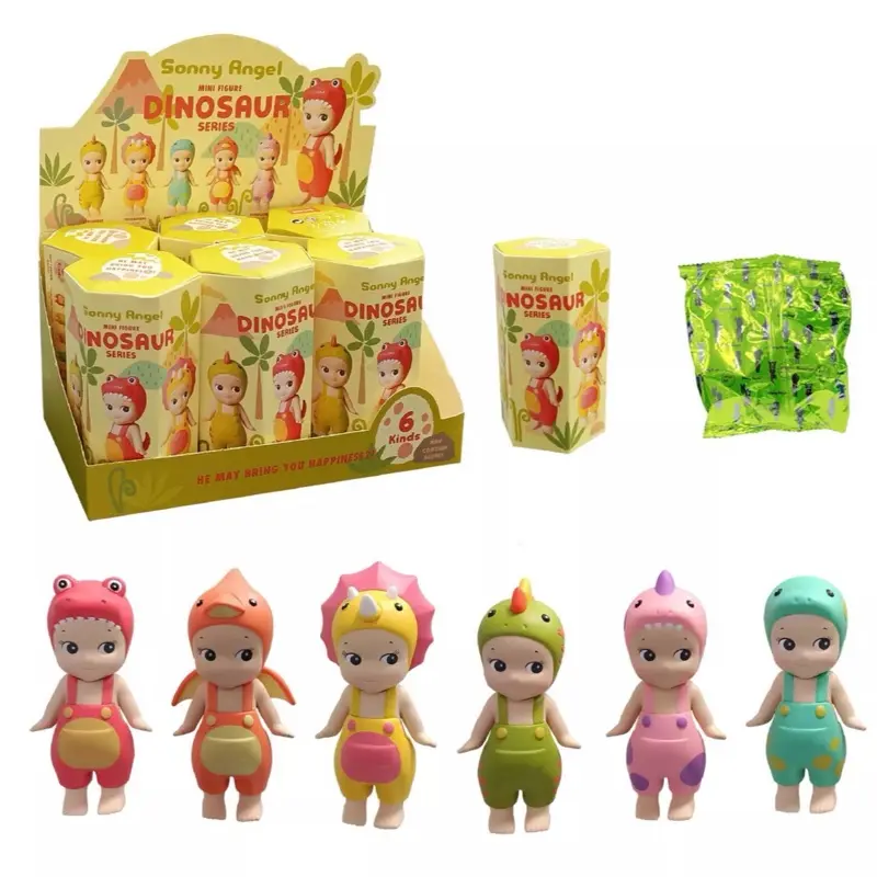 Sonny Angel Dinosaur Series Mini Figures - Cute Collectibles Figurines for Fans and Collectors (Self-Attach)