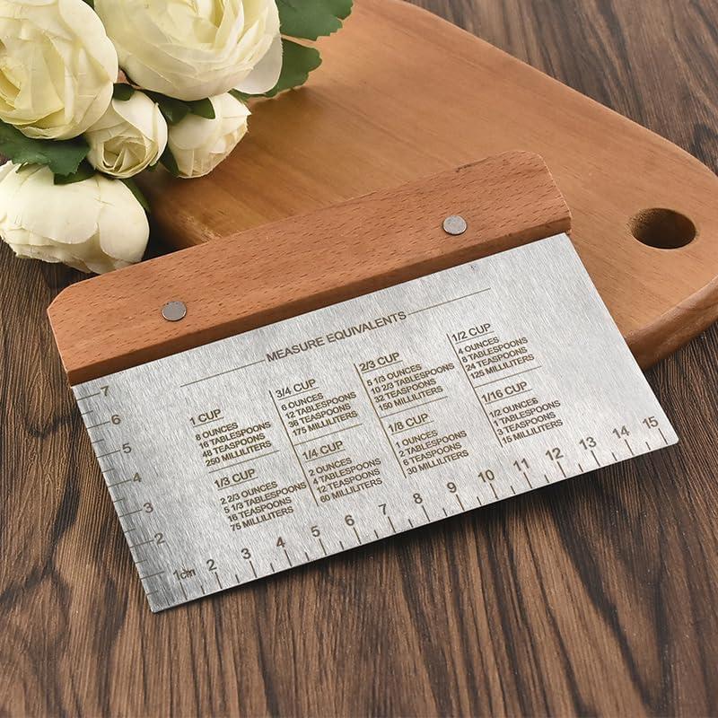 Ultimate Dough Scraper Set: 3-Piece Stainless Steel Bench Scraper Kit with Ergonomic Handle and Built-in Measurement Scale - Perfect for Dough Cutting, Bread, Pizza, Cake, and More! silicone products 7