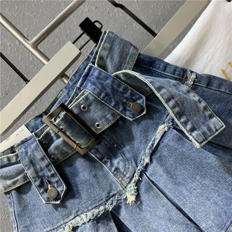 Product Introduction of new-Harajuku Vintage Light Blue Sweet Pleated Denim Skirt Women Y2K Street Fashion New Popular Slim A-shaped Half-length Hip Skirt 8