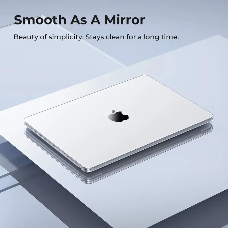 Macbook Air M3 M2 13.6 inch Case with Touch ID, Plastic Hard Shell, Smooth Shiny Surface 5