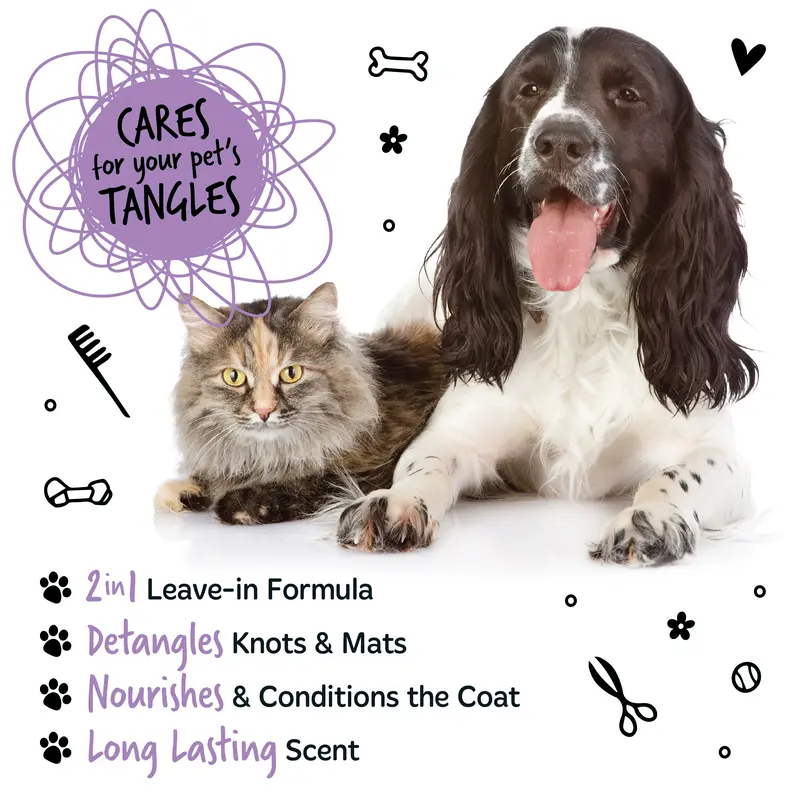 BUGALUGS PET CARE 2 in 1 Lavender & Chamomile Detangling Foam Comb for Dogs & Cats 3