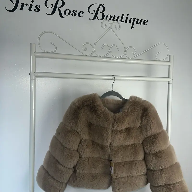 [IRIS ROSE BOUTIQUE] Premium Faux Fur Jacket - 5 Row Sleeve - 5 Colours 4