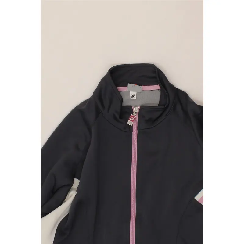 Pre-Owned Vintage ASICS Womens Tracksuit Top Jacket UK 18 XL Black Colourblock Polyester 4