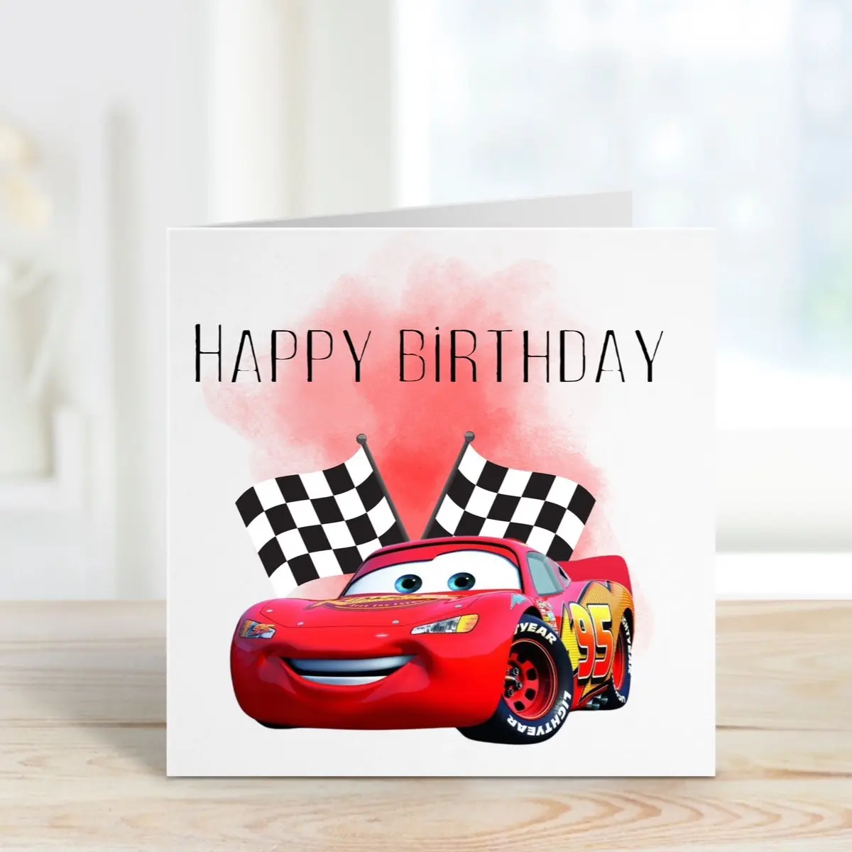Cars Birthday Card | Happy Birthday | Greeting Card | Gift | Children | Present | Lightening McQueen