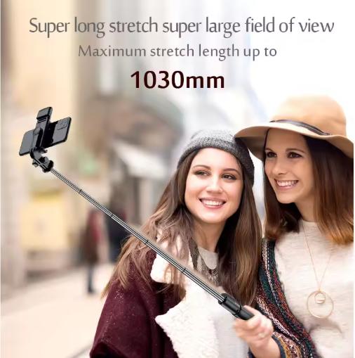 Portable Bluetooth Selfie Stick Retractable Multifunctional 103CM Phone HoldeTripod With Selfie light Wireless Remote Shutter 1