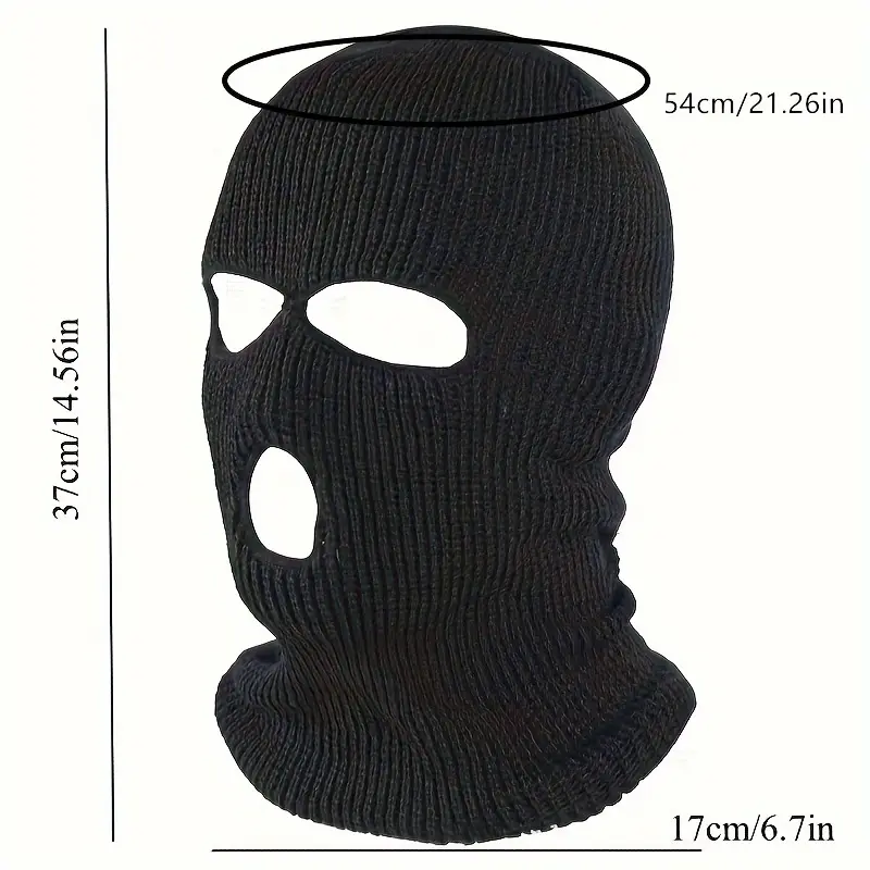 E&I    Keep Yourself Safe This Winter: Tactical Full Face Mask with 3 Holes, Suitable for Both Men and Women 1
