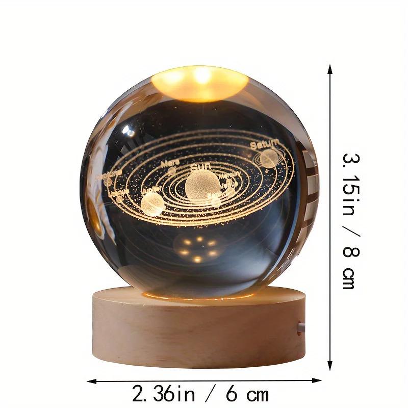 Product Introduction of Crystal Ball Night Light 3D Engraved Galaxy Crystal Globe with Warm LED Base, The Milky Way Lights as a Gift for Teens Boys and Girls 7