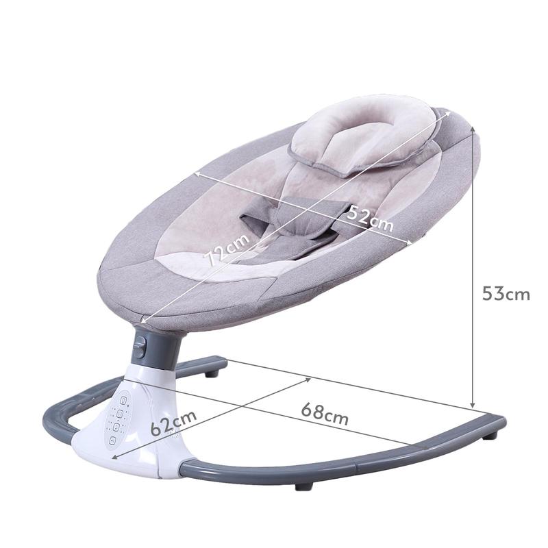 Product Introduction of Putybudy S-Y608 Motorized Baby Swing for Infants Baby Rocker 4 Speeds &4 Timer & 12 Preset BT USB Flash Drive Washable w/ Remote 19