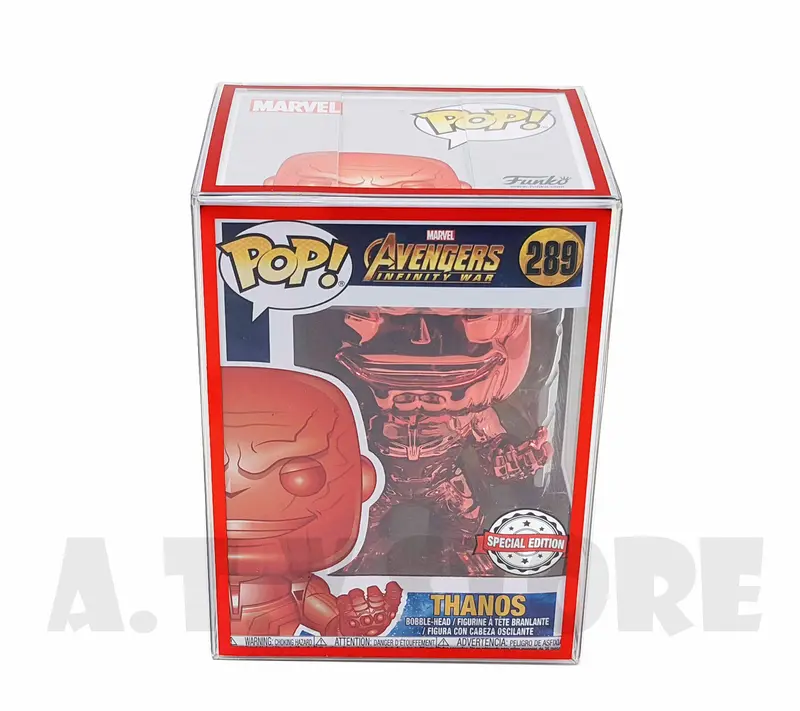 ATV Protectors / Cases Ruby Metallic 0.45mm Thick For 4" Funko Pops - Available in Packs of (1-50) 4