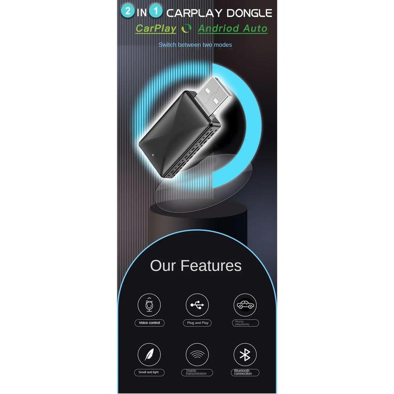 2024 New Mini Wireless CarPlay Android Auto Wireless Adapter For Kia Sportage K5 Carnival Picanto Soul Seltos Telluride Niro EV6 6