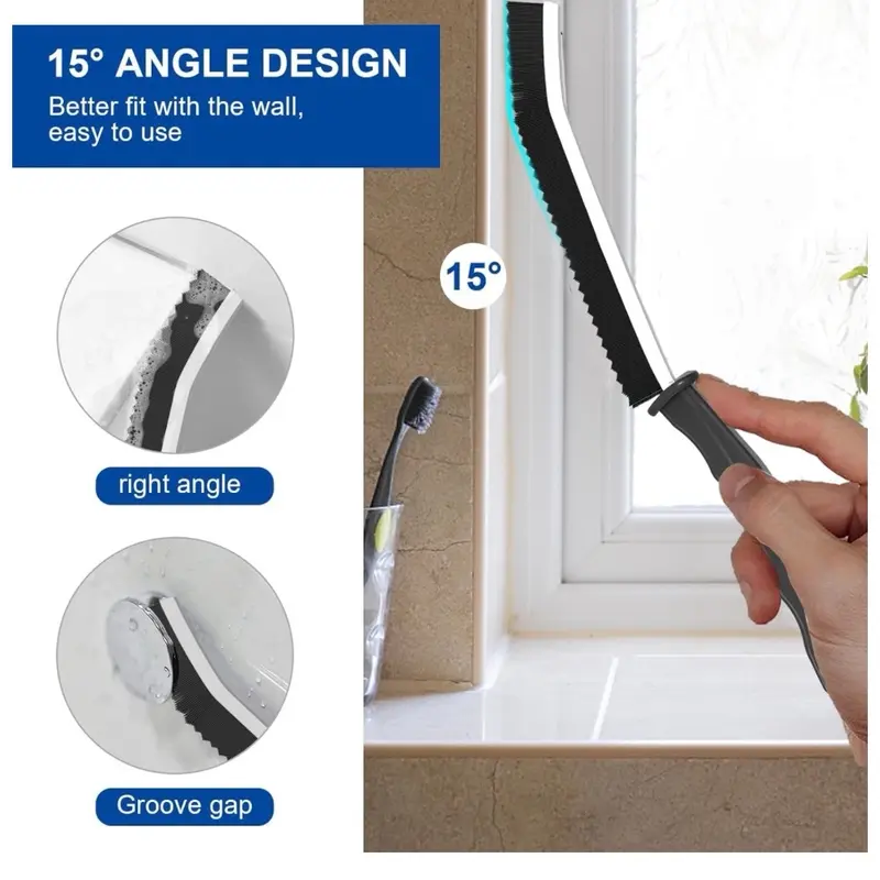 Long Handle Gap Brush, Cleaning Supplies, Bathroom Tile Groove Gap Cleaning Brush, Multifunctional Cleaning for Bathroom Kitchen Sink Tile Corner, Household Cleaning Tool, Small Scrub Away Cleaning Brush Toilet And Window, Home Essentials Comfortable Use 1