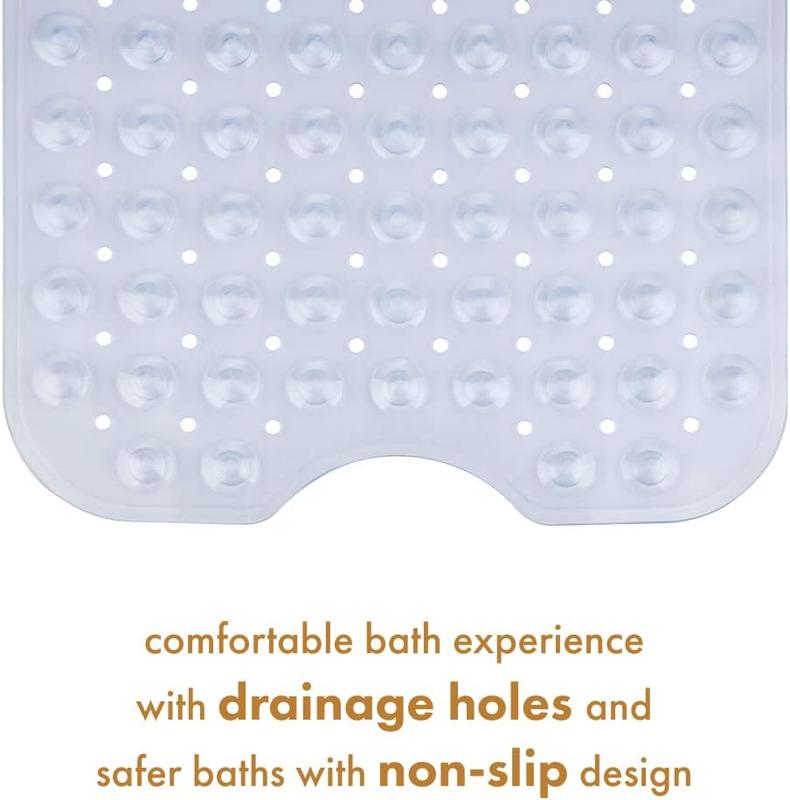 Yourslocalshop Bath Shower Tub Mat Non Slip with 200 Suction Cups, Anti Mould, PVC Material, 40x100 cm Bathtub 6
