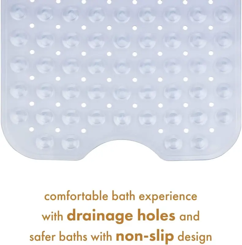 Yourslocalshop Bath Shower Tub Mat Non Slip with 200 Suction Cups, Anti Mould, PVC Material, 40x100 cm Bathtub 6