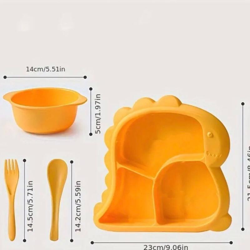Dinosaur Shaped Dinnerware Set for Kids - Perfect for Prehistoric Themed Parties baby cups weaning equipment 1