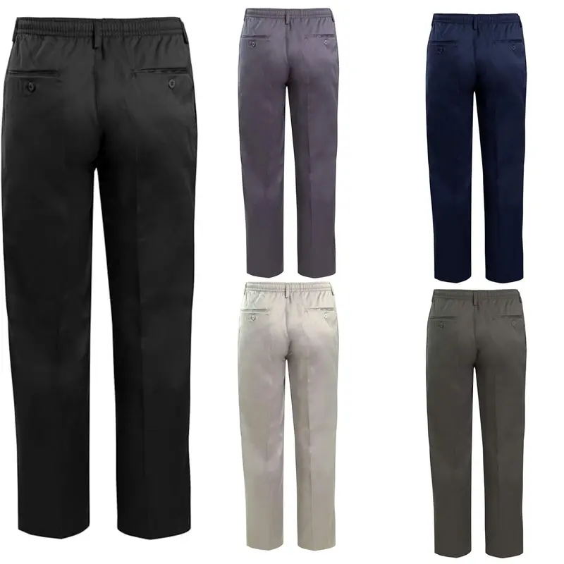 Casual Workwear Bottoms Men's Rugby Trousers with Full Elasticated Stretch Waistband and Drawcord (Size 30-50) Menswear Beige Plain Belt Cargo 6
