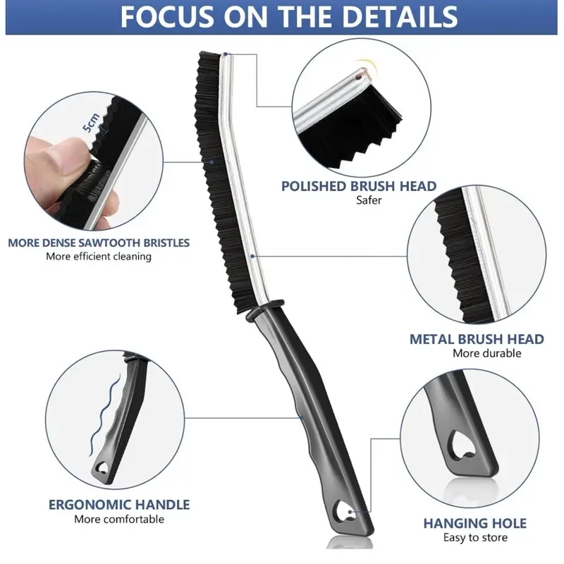 Long Handle Gap Brush, Cleaning Supplies, Bathroom Tile Groove Gap Cleaning Brush, Multifunctional Cleaning for Bathroom Kitchen Sink Tile Corner, Household Cleaning Tool, Small Scrub Away Cleaning Brush Toilet And Window, Home Essentials Comfortable Use 4