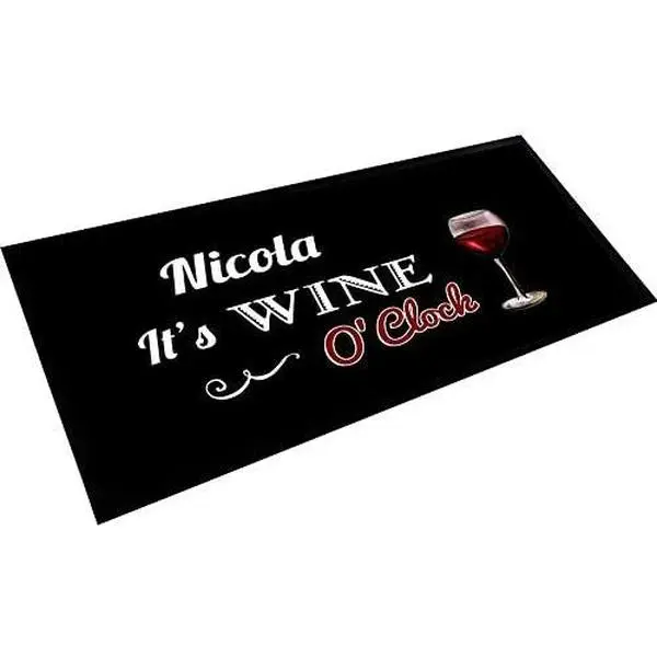Personalised bar runner Wine O'clock 0