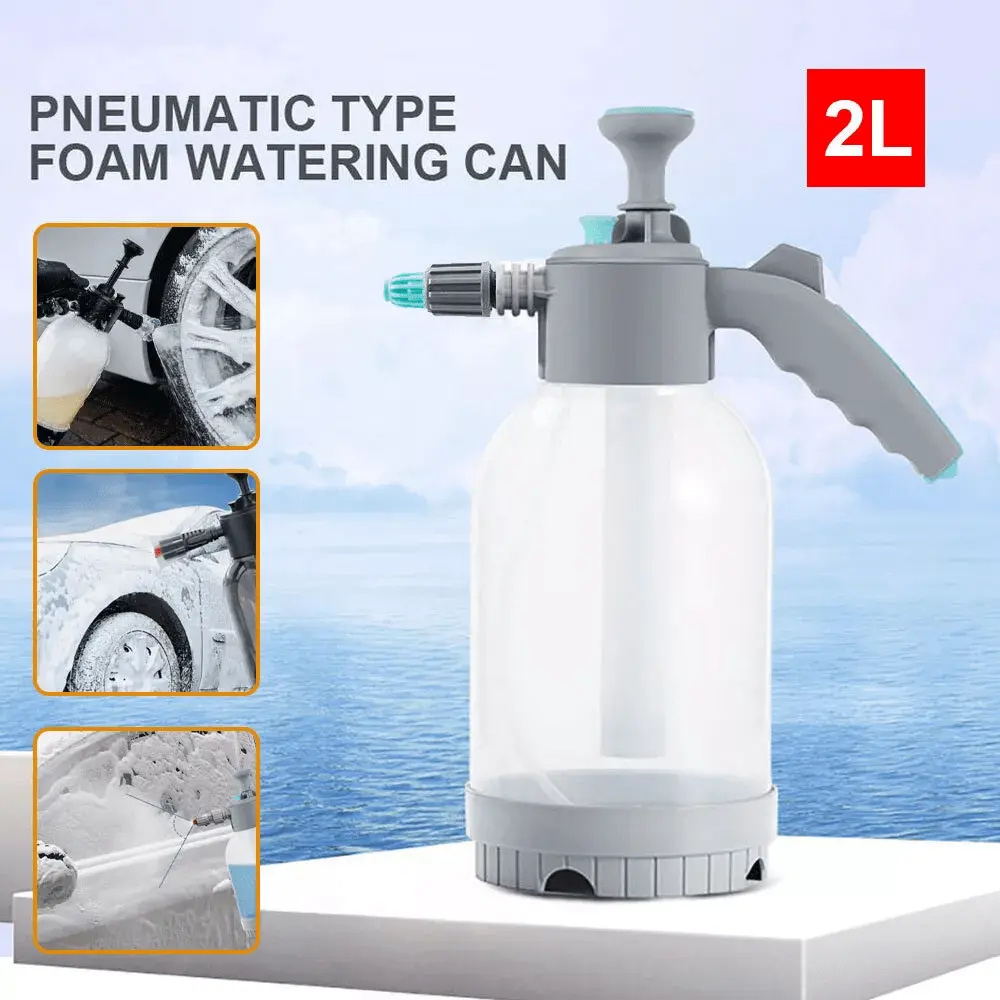2L Car Wash Pump Foam Sprayer Hand Held Wash Spray Bottle Snow Foam Detailing