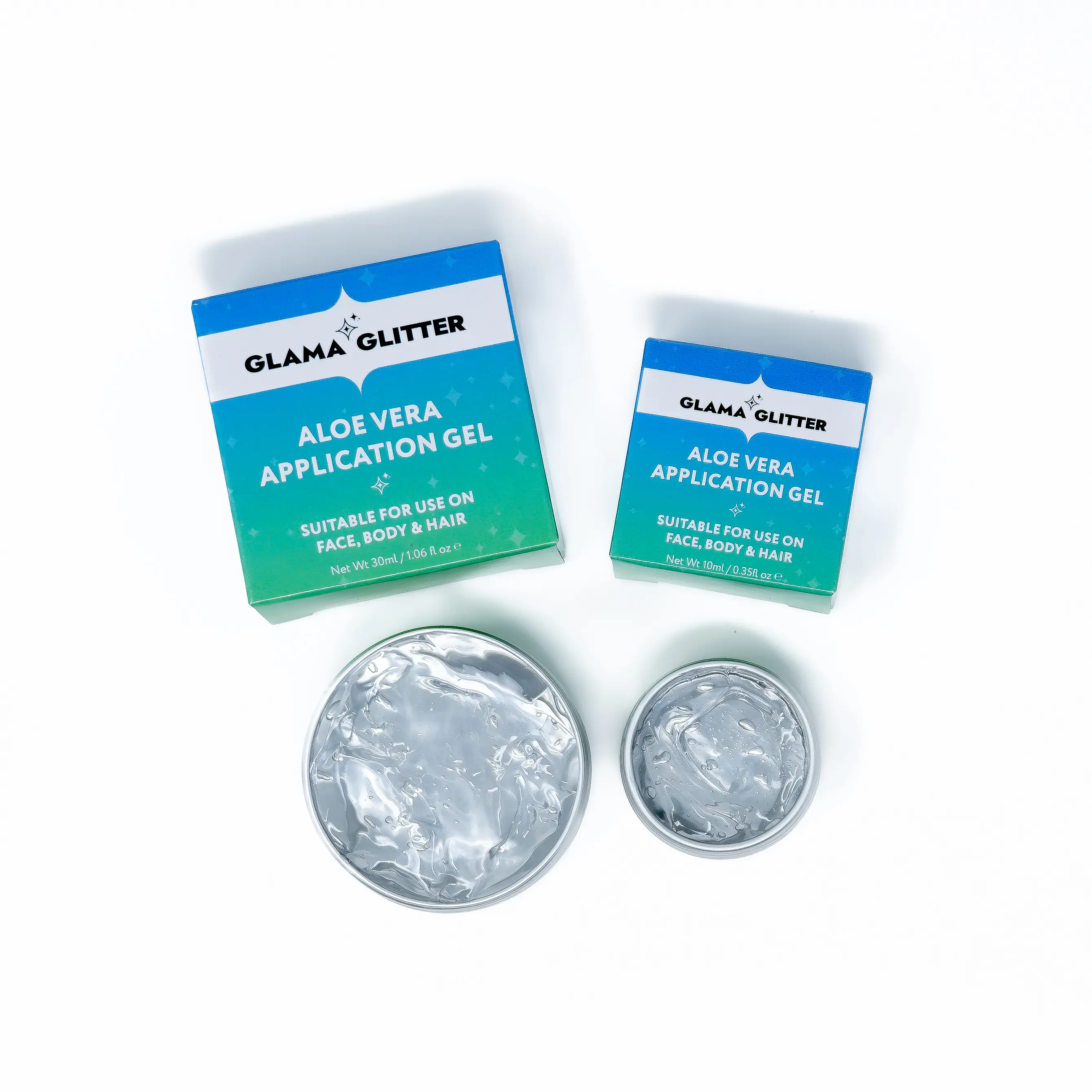 Glamaglitter Aloe Vera Application Gel for Face, Body, Hair