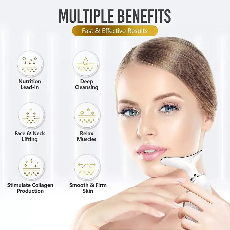 7 in 1 Red Light Therapy Anti Aging Face Neck Massager Electric Face Lift Device for Facial Comfort skincare machine beauty 6