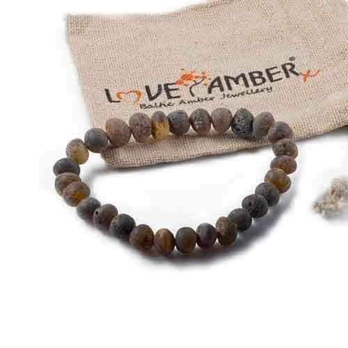 Adult Enchanted Raw Green Baltic Amber Stretch Bracelet 1