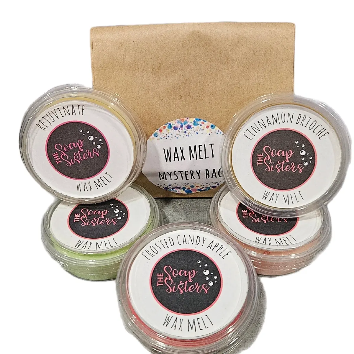 Wax Melt Assorted Bag- Each bag contains 5 Assorted scents (2oz pots)